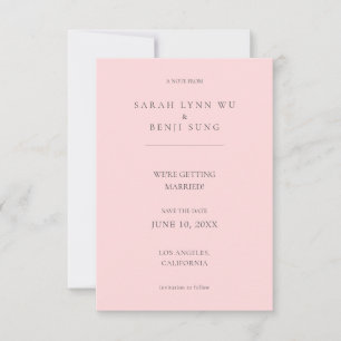 Rosa & Grau Minimalistisch Moderne 2 V2 Save the D Date