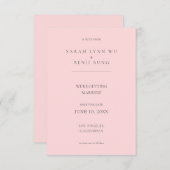 Rosa & Grau Minimalistisch Moderne 2 V2 Save the D Save The Date (Vorne/Hinten)