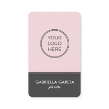 Rosa Grau - Modern Business-Logo-Visitenkarte