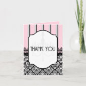 Rosa, grau, schwarz, Damast, Polka-Punkt, Streifen Ankündigung (Vorderseite)