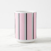 Rosa, grau, schwarz, Streifen Kaffeetasse (Mittel)