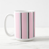 Rosa, grau, schwarz, Streifen Kaffeetasse (Links)