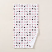 Rosa, grau, schwarz und weiß badhandtuch set (Handtuch)