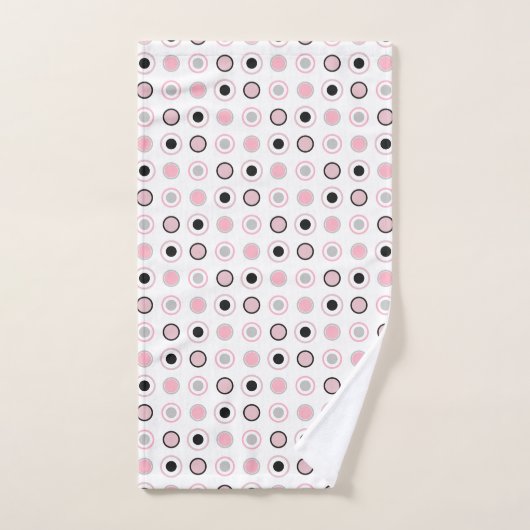 Rosa, grau, schwarz und weiß badhandtuch set (Handtuch)