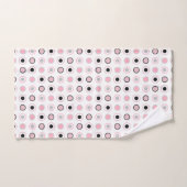 Rosa, grau, schwarz und weiß badhandtuch set (Handtuch)