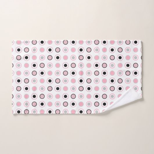 Rosa, grau, schwarz und weiß badhandtuch set (Handtuch)