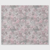 Rosa, grau, stilvoll, große Blume, rosa Blume, Geschenkpapier (Flach)