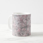 Rosa, grau, stilvoll, große Blume, rosa Blume, Kaffeetasse (Vorderseite Links)