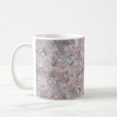 Rosa, grau, stilvoll, große Blume, rosa Blume, Kaffeetasse (Links)