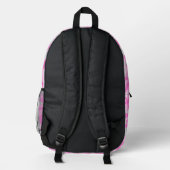 Rosa Grau Tarnmuster Bedruckter Rucksack (Rückseite)