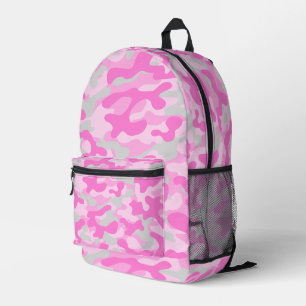 Rosa Grau Tarnmuster  Bedruckter Rucksack