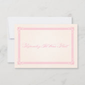 Rosa, Grau und Cream Poster-Stil Hochzeit RSVP (Vorderseite)