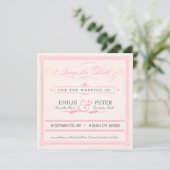 Rosa, Grau und Creme Poster Save the Date (Stehend Vorderseite)