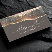 Rosa Grau und Gold Moderne Elegant Visitenkarte