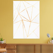 Rosa, Grau und Goldgeo Leinwanddruck (Insitu (Wohnzimmer))