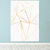 Rosa, Grau und Goldgeo Leinwanddruck (Insitu (Holzboden))