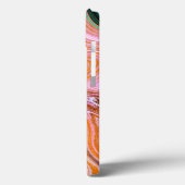 Rosa, Grau und orangefarbener Marmor Case-Mate iPhone Hülle (Rückseite / Links)