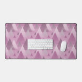 Rosa, Grau und Pflaumennebel Geometrische Berge Schreibtischunterlage (Tastatur & Maus)