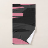 Rosa, grau und schwarz Abstrakt Badhandtuch Set (Handtuch)