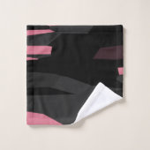 Rosa, grau und schwarz Abstrakt Badhandtuch Set (Waschlappen)