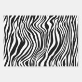 Rosa, Grau und Schwarz Safari Tierausdruck Geschenkpapier Set (Vorderseite 3)