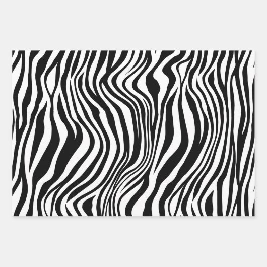 Rosa, Grau und Schwarz Safari Tierausdruck Geschenkpapier Set (Vorderseite 3)