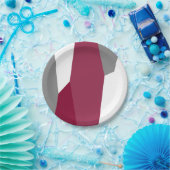 Rosa Grau und Weiß Abstrakt Pappteller (Party)