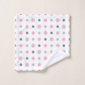 Rosa, grau und weiß badhandtuch set (Waschlappen)