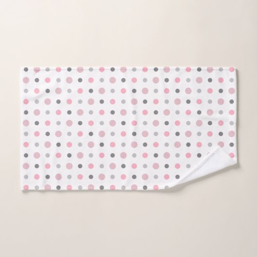 Rosa, grau und weiß badhandtuch set (Handtuch)