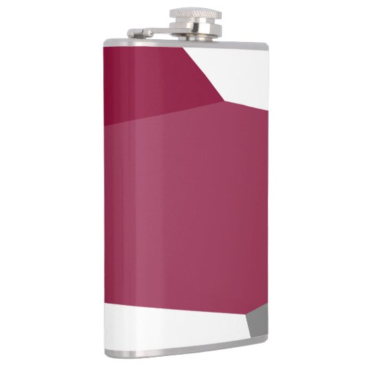 Rosa Grau und Weiß Flachmann (Rechts)