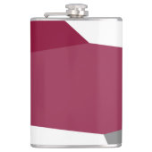 Rosa Grau und Weiß Flachmann (Vorderseite)