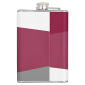 Rosa Grau und Weiß Flachmann (Rückseite)