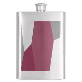 Rosa Grau und Weiß Flachmann (Vorderseite)