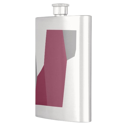 Rosa Grau und Weiß Flachmann (Links)