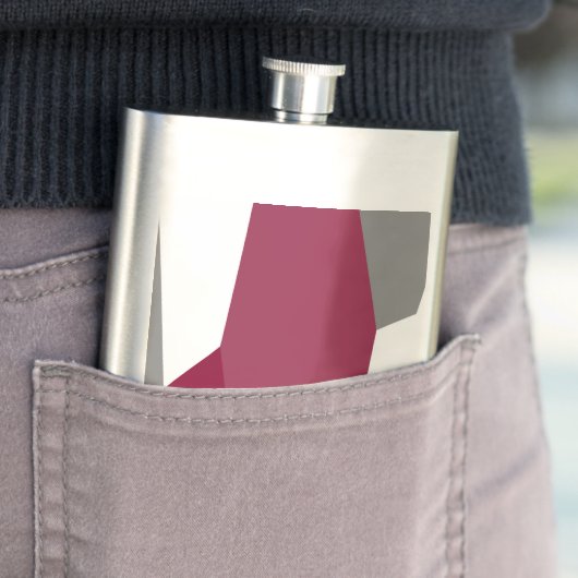 Rosa Grau und Weiß Flachmann (Beispiel)