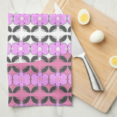 Rosa, grau und weiß geschirrtuch (Viertel Falte)