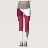 Rosa Grau und Weiß Leggings (Vorderseite)