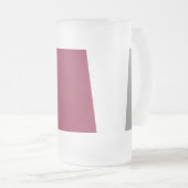 Rosa Grau und Weiß Mattglas Bierglas (VorderseiteRechts)