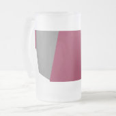 Rosa Grau und Weiß Mattglas Bierglas (Vorderseite Links)