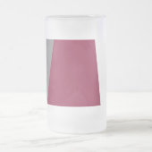 Rosa Grau und Weiß Mattglas Bierglas (Mittel)