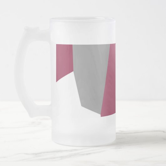 Rosa Grau und Weiß Mattglas Bierglas (Links)