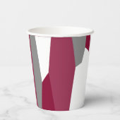 Rosa Grau und Weiß Pappbecher (Rückseite)