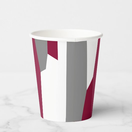 Rosa Grau und Weiß Pappbecher (Rechts)