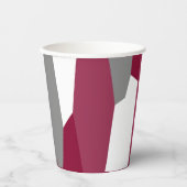 Rosa Grau und Weiß Pappbecher (Vorderseite)