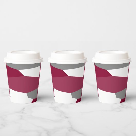 Rosa Grau und Weiß Pappbecher (Multi)