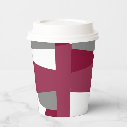 Rosa Grau und Weiß Pappbecher (Links)