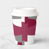 Rosa Grau und Weiß Pappbecher (Rechts)