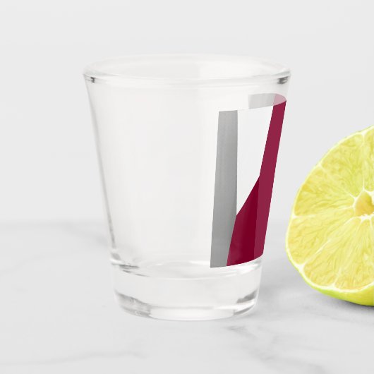 Rosa Grau und Weiß Schnapsglas (Links)