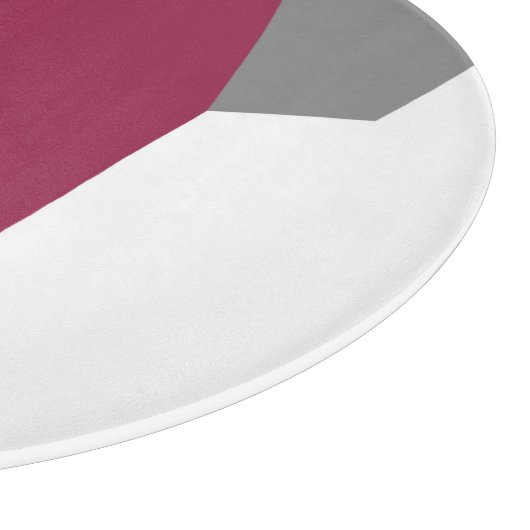 Rosa Grau und Weiß Schneidebrett (Ecke)