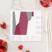 Rosa Grau und Weiß Serviette (Beispiel)